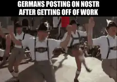 Germans posting on Nostr after work