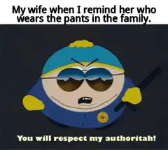 Wear the pants authority gif