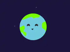 cute earth and sun animation