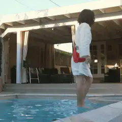 Jesus jumps into pool