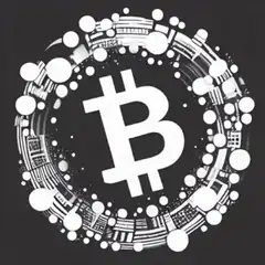Bitcoin logo glitch effect