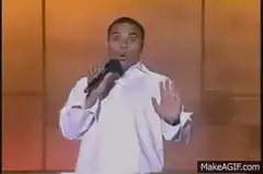 Comedian shocked and clutching chest