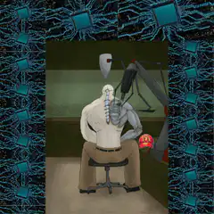 McDonald's Head Character Sitting in Chair