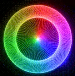 Rainbow spiral circle animation