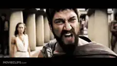 King Leonidas throws the eunuch into the pit
