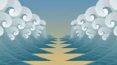 Japanese wave pattern animation