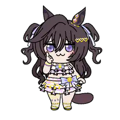 Chibi cat girl with star outfit