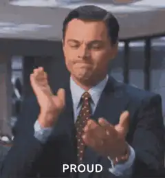 Leonardo DiCaprio clapping proud