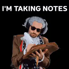Thomas Jefferson taking notes with quill