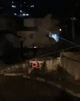firework rocket launches from street