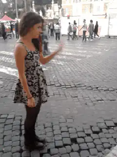 Girl gets tackled by running man