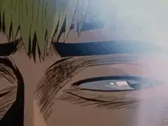 Close up of anime character eyes