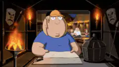 Family Guy characters hold signs saying Rigly