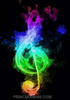 Rainbow smoke treble clef