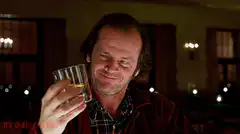 Jack Nicholson raising a glass