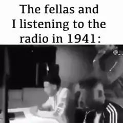 The fellas and I listening to the radio in 1941