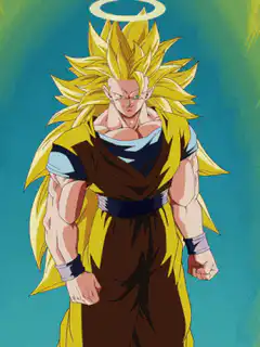 Goku Super Saiyan 3 powering up