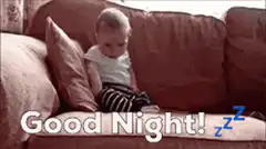 Baby falls asleep on couch