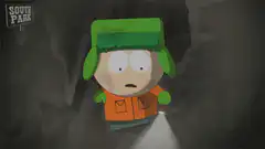 Stan in the dark with flashlight