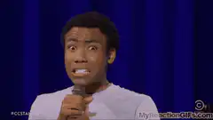 Donald Glover shocked face