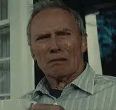 Clint Eastwood disgusted reaction