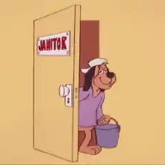 Scooby Doo janitor peeking