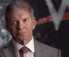 Vince McMahon suspicious look