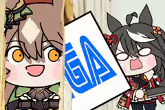 Chibi anime girls with GA logo