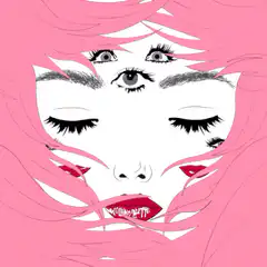 Pink hair woman with multiple eyes