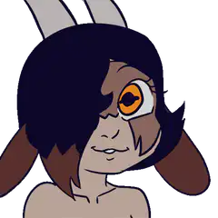 Cartoon rabbit girl winking