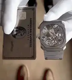 American Express card and watch thickness comparison