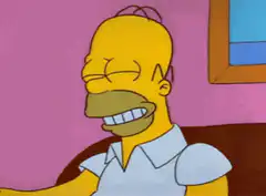 Homer Simpson laughing it's funny cause it's true