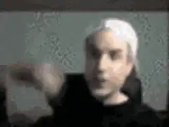 Blurred man flexing