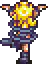 pixel art blonde girl dancing