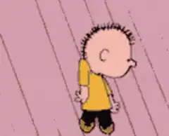 Charlie Brown looking around confused
