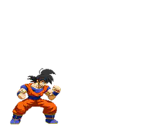 Goku performs a flip kick