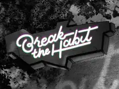 Break the Habit neon sign animation
