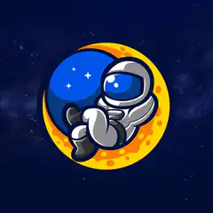 Cute Astronaut on Moon