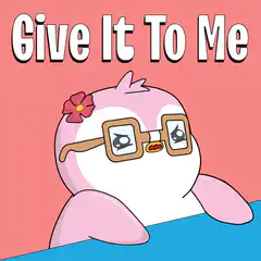 Pink bird wearing glasses Give It To Me