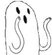 shivering cartoon ghost