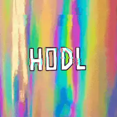 HODL glitch text