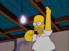 Homer Simpson gets electrocuted