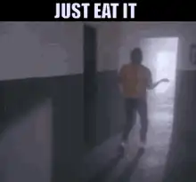 Just Eat It man running
