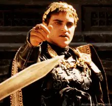 Commodus gives a thumbs up