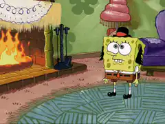 SpongeBob scared by book