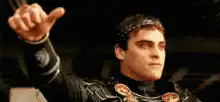 Joaquin Phoenix thumbs down