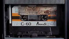 Cassette tape in player