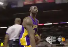 Kobe Bryant misses a shot and walks away