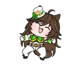 chibi horse girl dancing