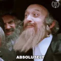 Jewish man saying absolutely